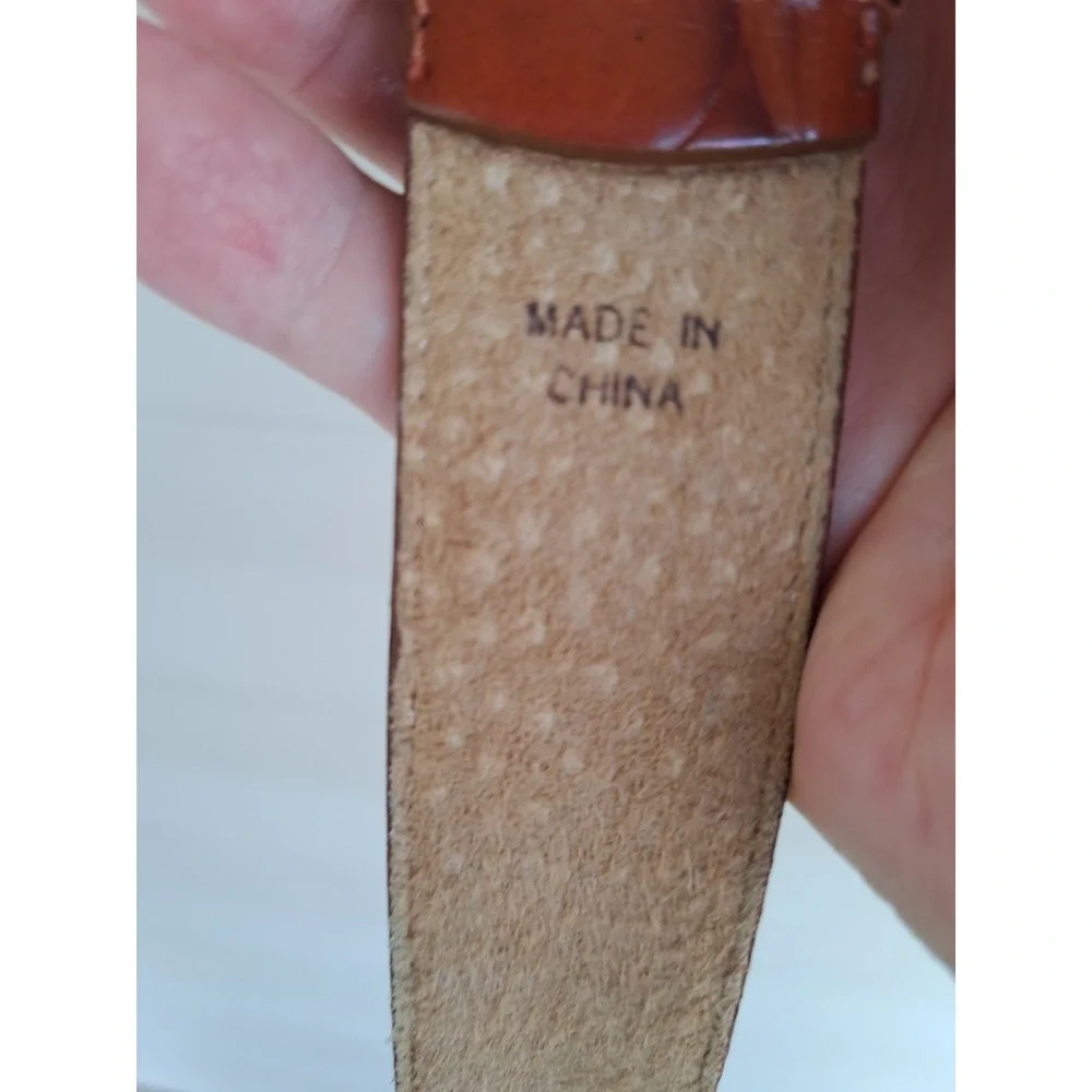 Anne Klein For Oroton Women's Genuine Leather Brown Belt S 34 Inches